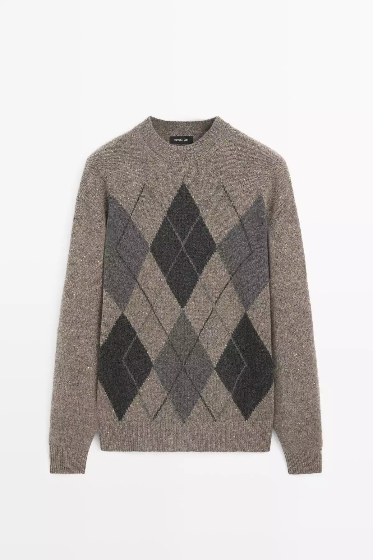 ژاکت بافتنی طرح الماس ۱۰۰% پشم برند Massimo Dutti - 995478269