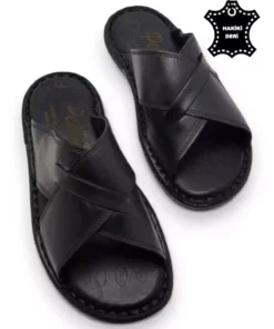 صندل مردانه اورتپدیک با کفی پاشنهدار و از جنس چرم طبیعی برند MAGIC SHOES - 319251079