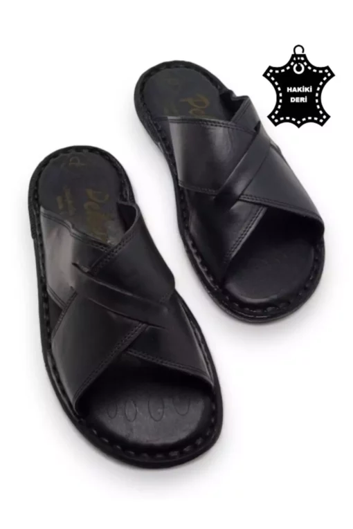 صندل مردانه اورتپدیک با کفی پاشنه‌دار و از جنس چرم طبیعی برند MAGIC SHOES - 319251079
