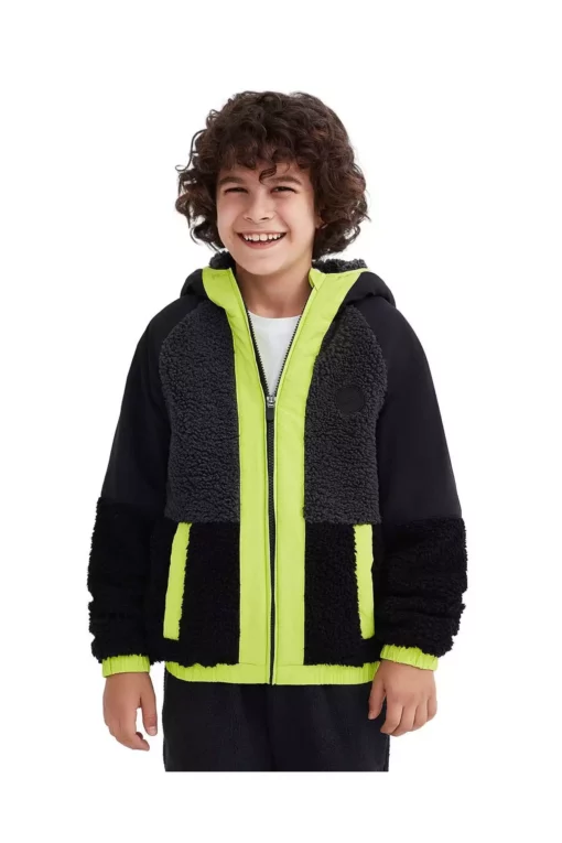 مونت بچگانه فلیس کامل شیروانی سیاه خارجی Sk232203 برند Skechers - 767773812