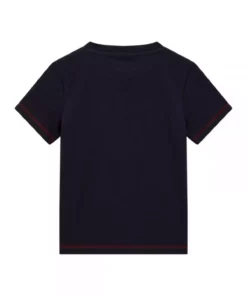 تیشرت نخی آستین کوتاه اسلوب برند Guess - 858664500