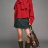 ژاکت ضخیم و بلند آستین برند Bershka - 992664311