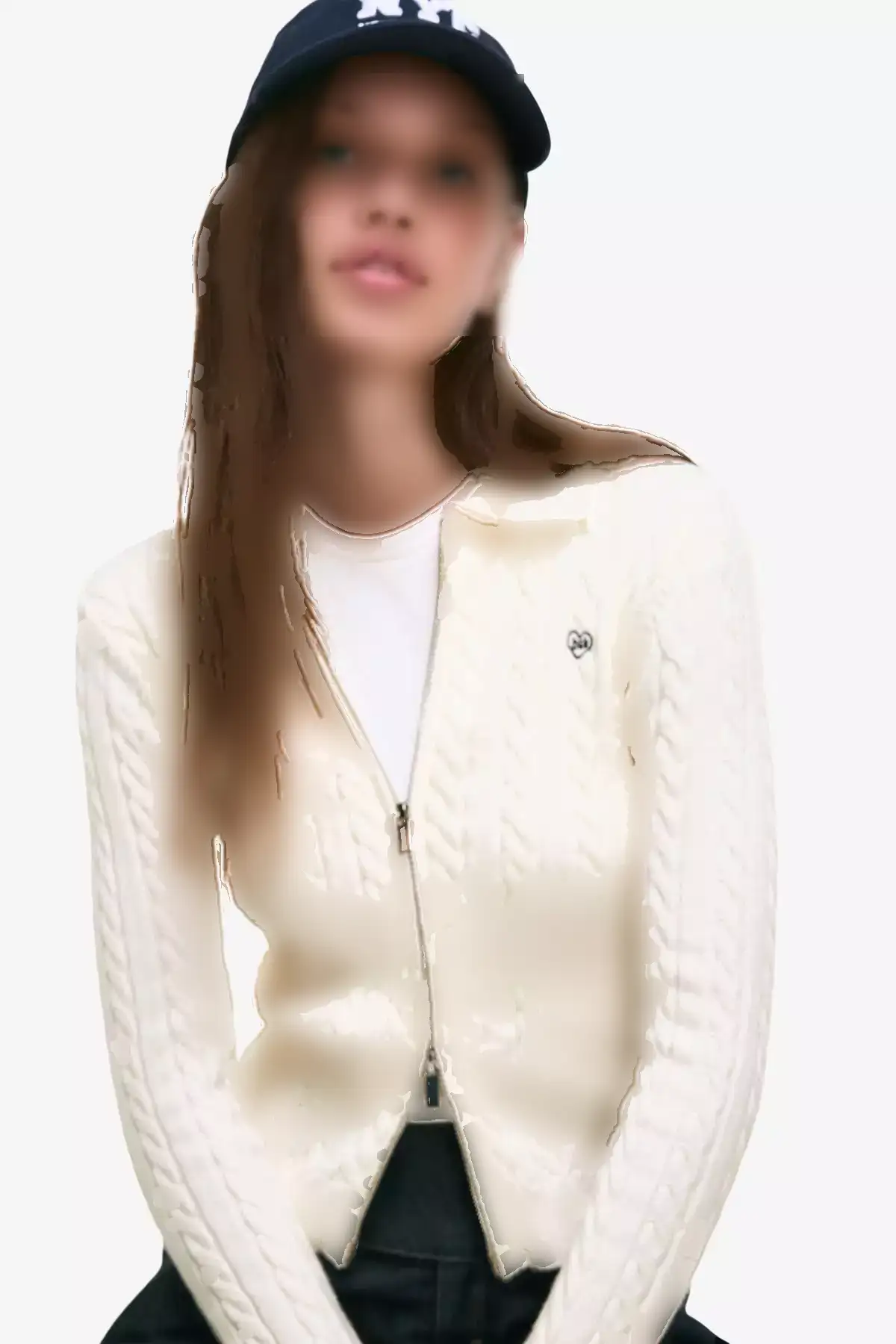 ژاکت با جزئیات بافتنی و یقه پولو برند Bershka - 992657905