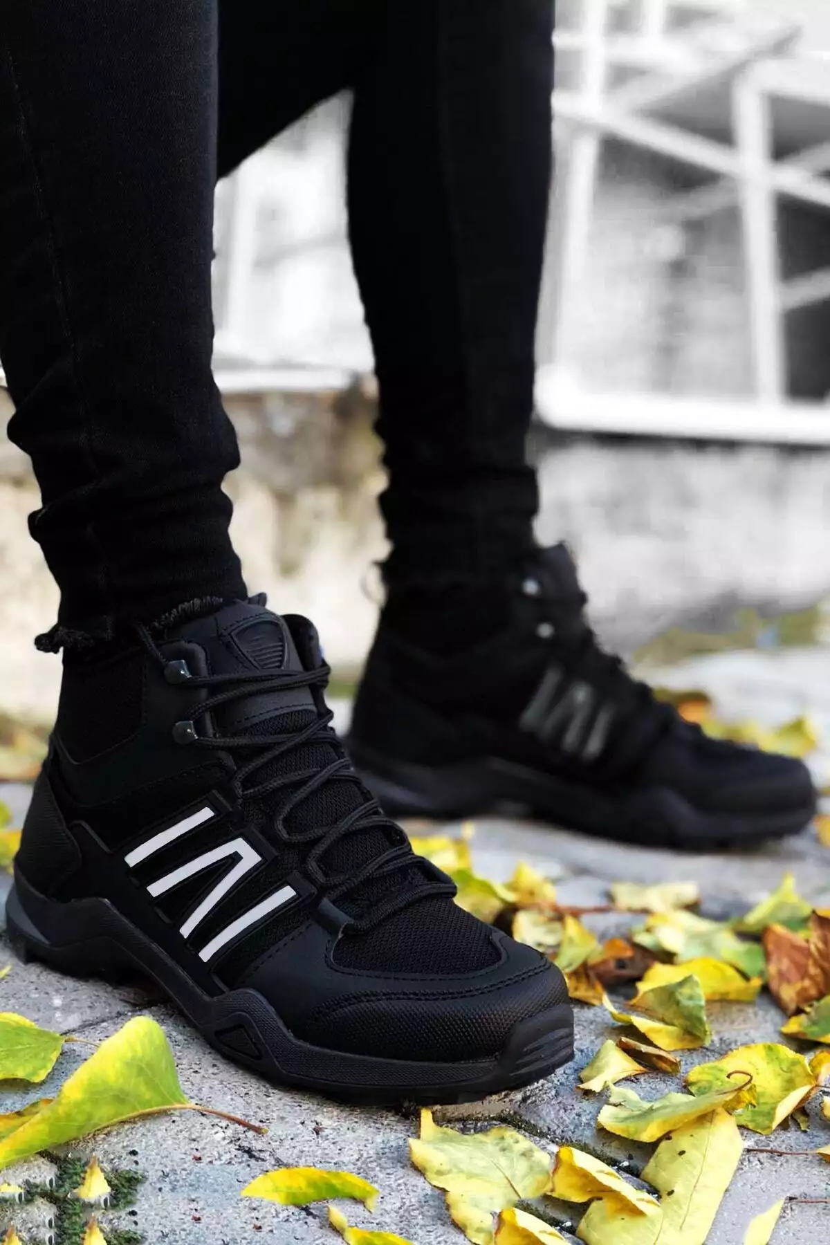 کفش کوهستانی ورزشی مردانه سیاه و سفید برند BIG KING - 168065883