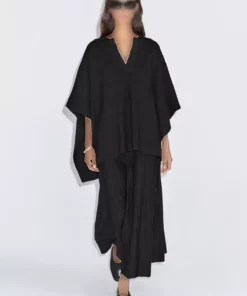 پالتوی بلند با دامن چیندار نرم برند Massimo Dutti - 990881881
