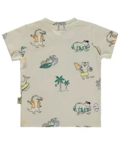 تیشرت نوزاد پسر 6-18 ماه رنگ کرم برند Civil Baby - 942234384