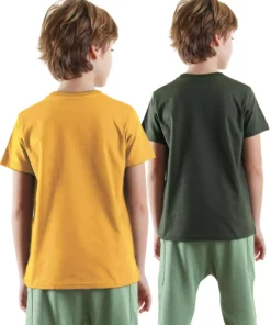تیشرت ۲ تکه پسرانه اسکیتر برند Denokids - 901757028