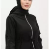 عکسری کاپشن کلاهدار با بند بغل ۰۳۲۸-۰۳ سیاه برند sefamerve - 833445101
