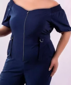 سرهمی بزرگ سایز با زیپ و جیب برند Roxxlen - 1000327032