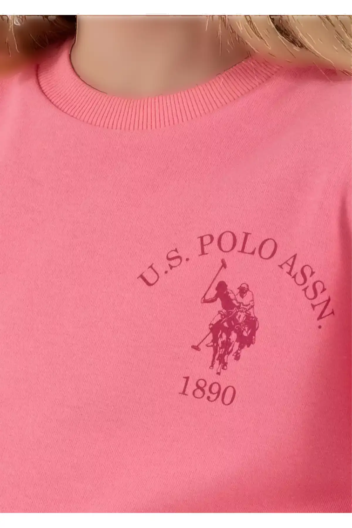 ست لباس ورزشی دخترانه با پارچه پنبهای و دارای مجوز برند U.S. Polo Assn. - 1025437022