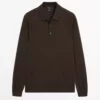 ژاکت پولو یقه دار با تیغه 100% پشم مروینوس برند Massimo Dutti - 984209595