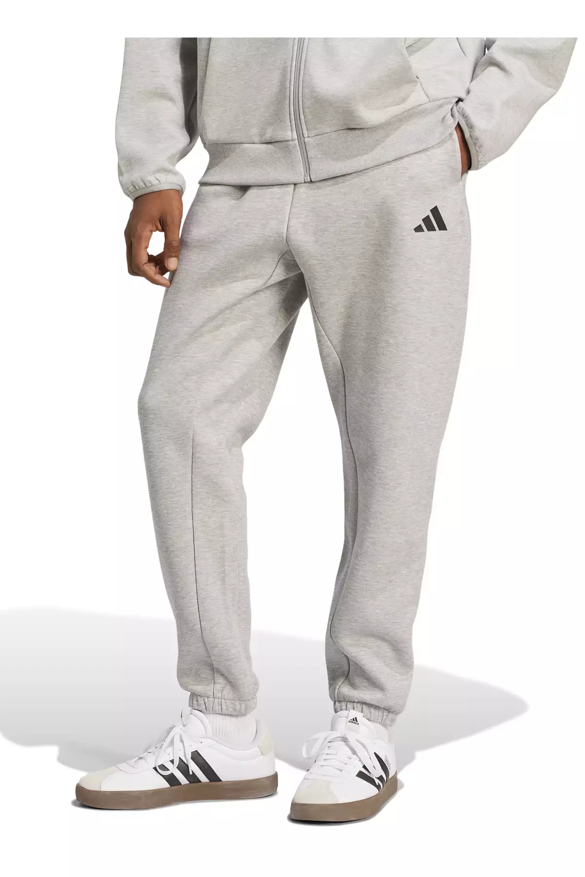 شلوار ورزشی مردانه با کمر کشی رنگ طوسی روشن مدل JI8767 M FI SL PT برند adidas - 957953973