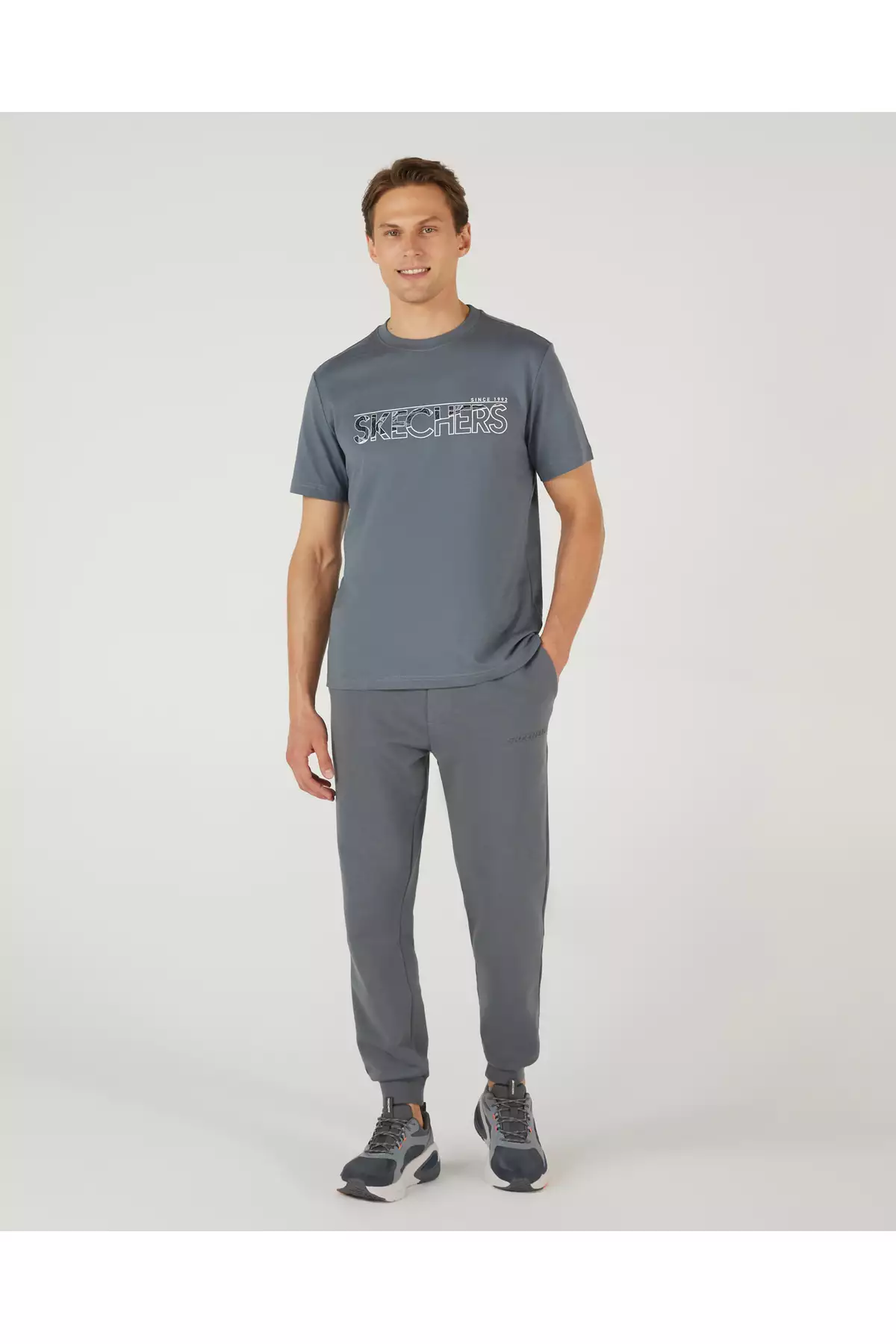 شلوار جین مردانه M Essential Jogger رنگ خاکستری مدل S242114-003 برند Skechers - 863894010