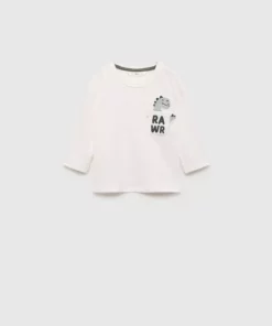 تیشرت سفید شکسته برای پسر بچه برند MANGO - 924137167
