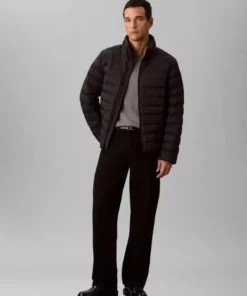 جاکت مشکی با کلاه قابل تنظیم و طراحی منظم با برند مردانه LV04RC511G U برند Calvin Klein - 982495952