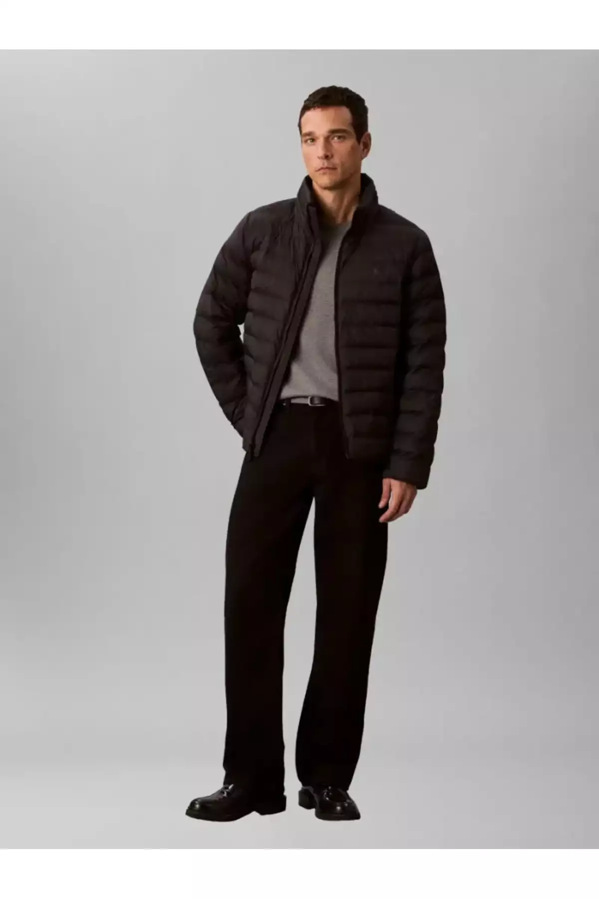 جاکت مشکی با کلاه قابل تنظیم و طراحی منظم با برند مردانه LV04RC511G U برند Calvin Klein - 982495952