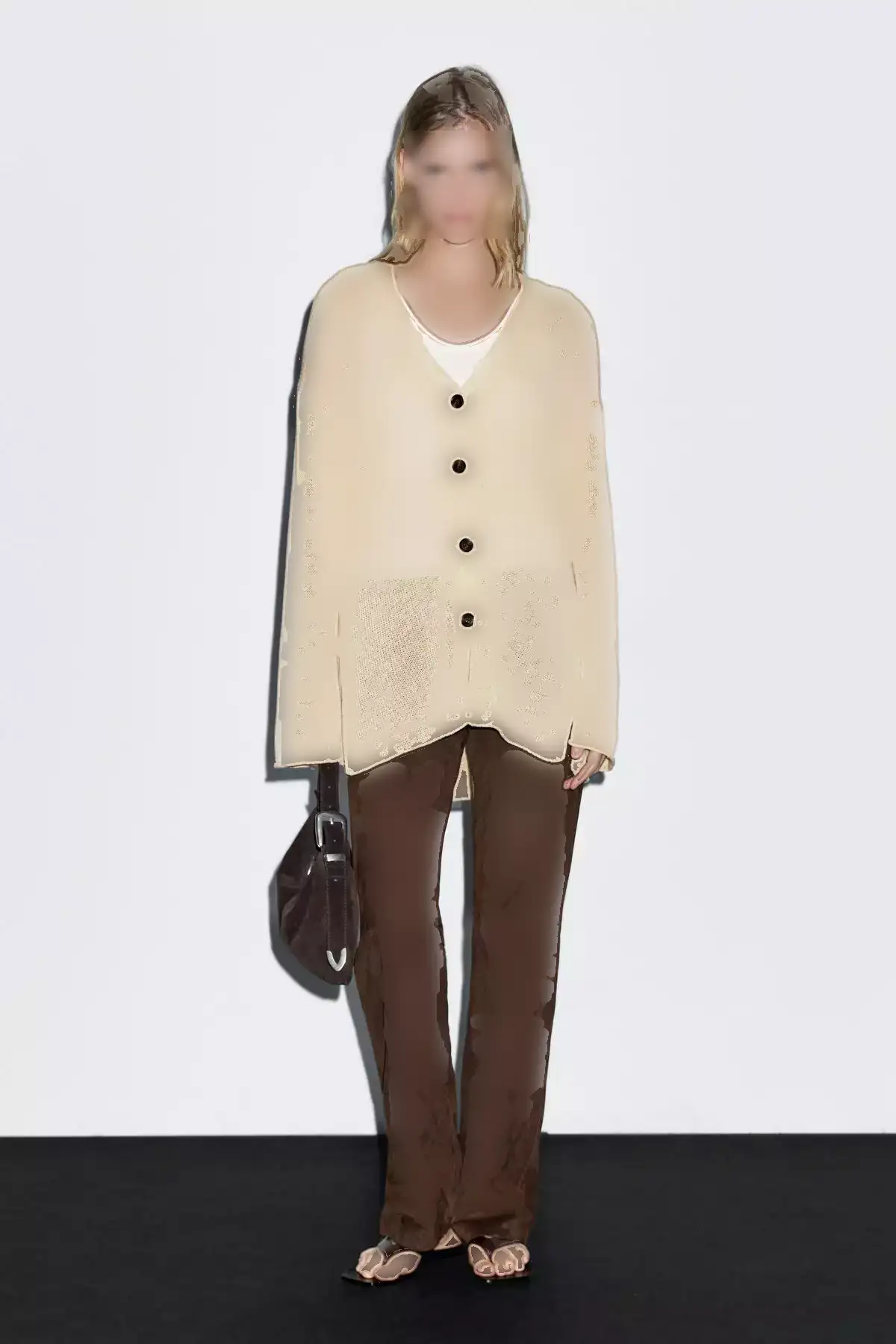 کاردیگان نازک اوور سایز برند Massimo Dutti - 957594526