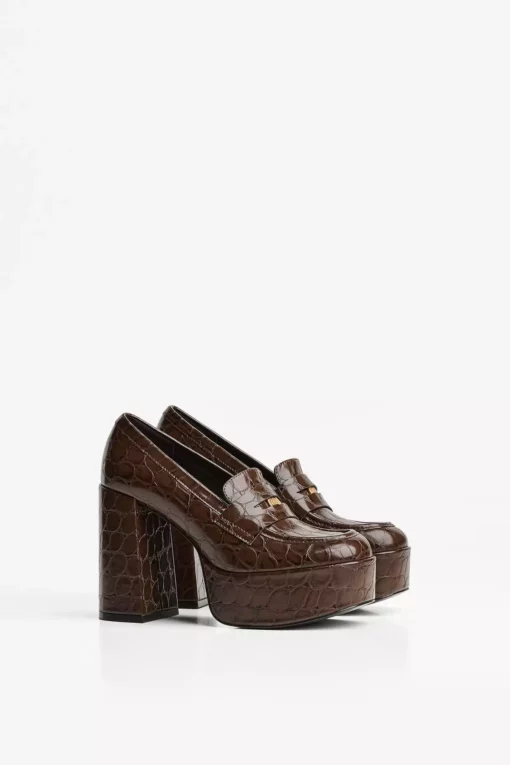 کفش مکسن پاشنه‌دار پلتفرم‌دار برند Bershka - 963146568