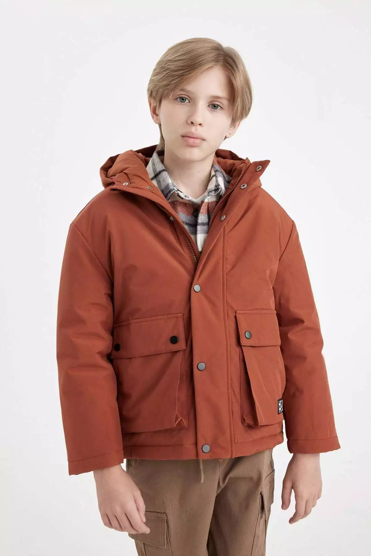 کودکانه پسرانه کاپشن ضد آب با کلاه C5980A824WN برند Defacto - 877616683