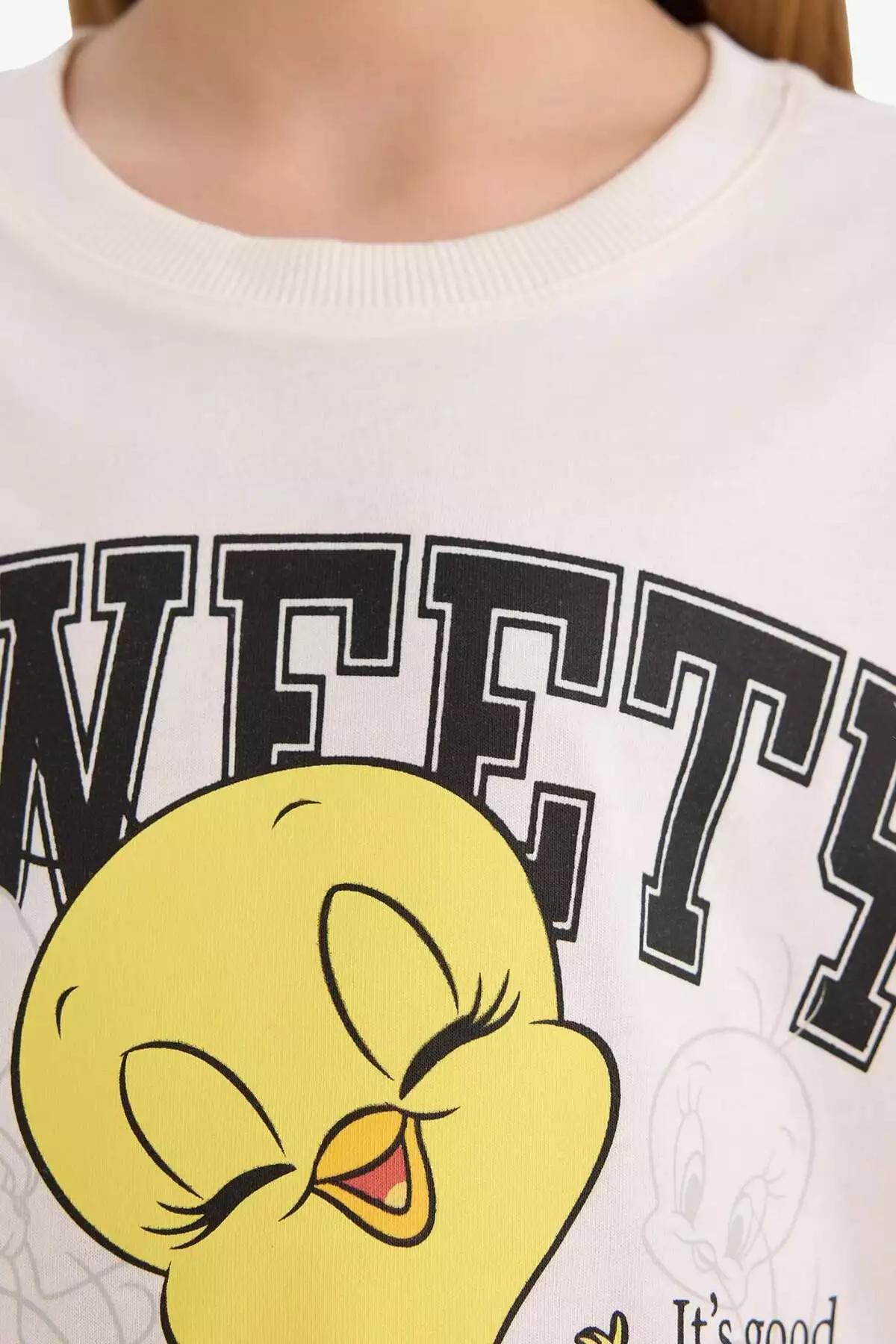 تیشرت کوتاهکف آستینکوتاه دوچرخهسواری راحتپوش برای دختر بچهها با طرح لونی تونز مدل E2615A825SM برند Defacto - 926701267