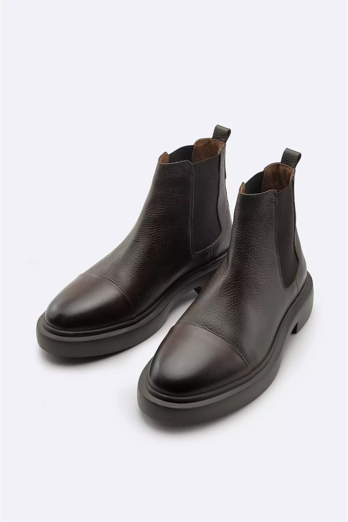 بوت چرم قهوهای مردانه با زیره منعطف کد A42Y8016 برند Avva - 879890064