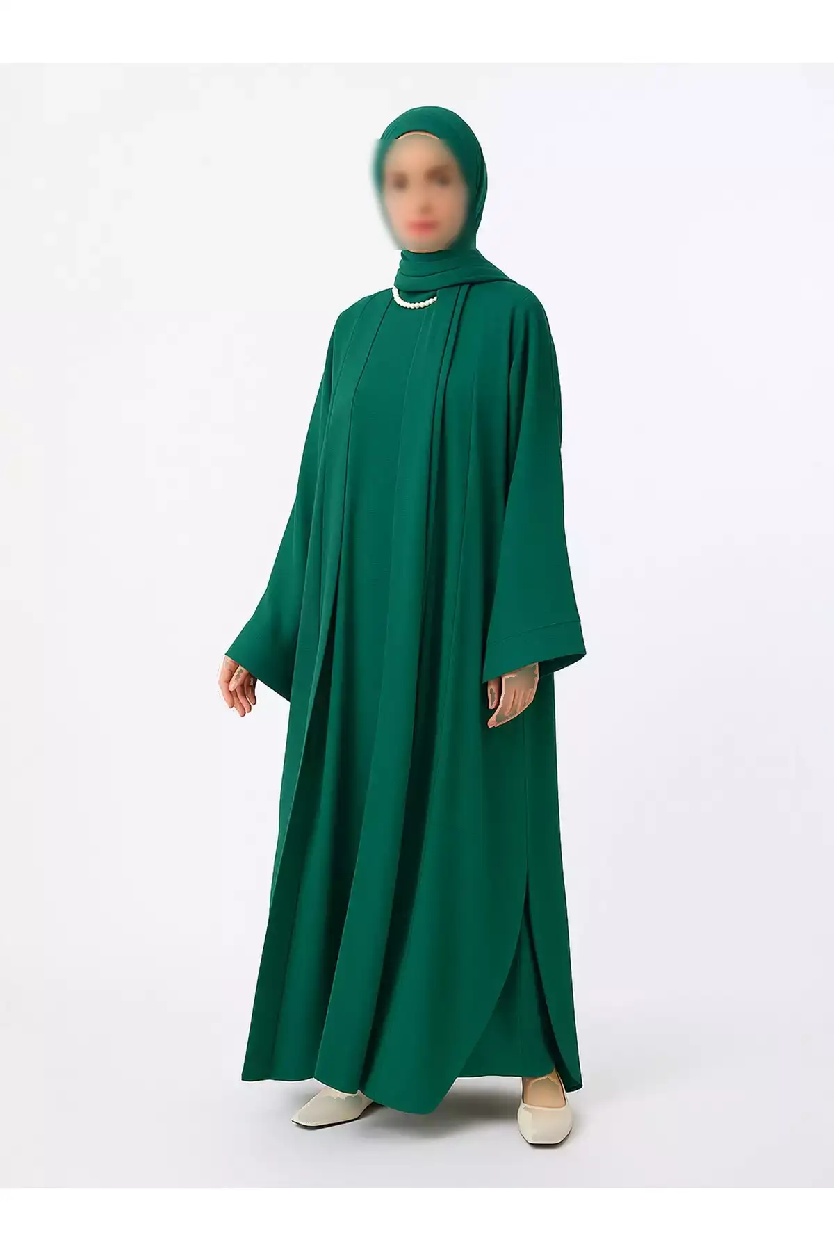 ست لباس و عبای آروبیند - رنگ سبز زمرّدی - برند رفکا برند Refka - 917549024