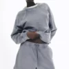 شورت هودی پنبهای شسته شده برند H&M - 925039432