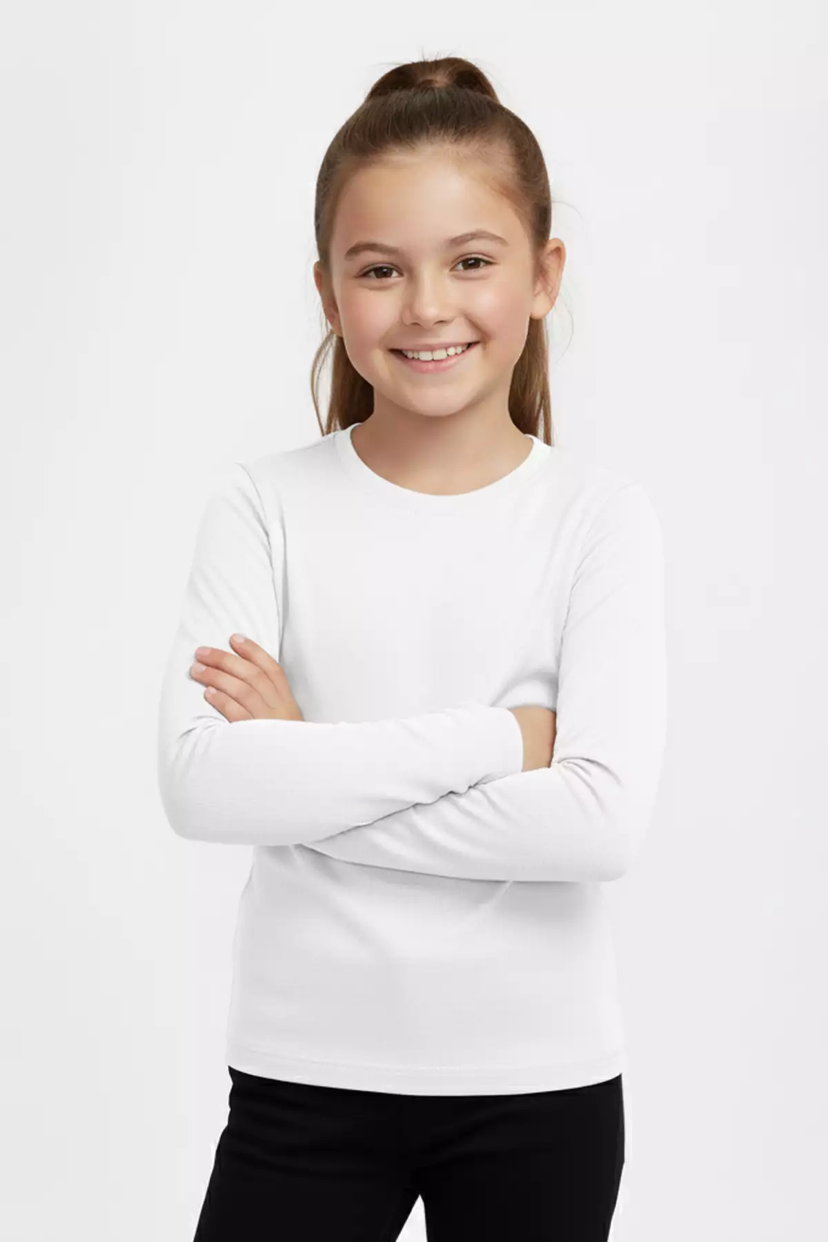 ست ۶ عددی بدنه آستین بلند رنگی بیسیک فصلی تیشرت دخترانه و پسرانه (ست-۲) برند TWOO KİDS - 841937041