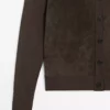 ژاکت با بافت پشم و چرم برند Massimo Dutti - 995469851