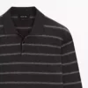 پلیور یقهدار پشمی راهراه برند Massimo Dutti - 984771840