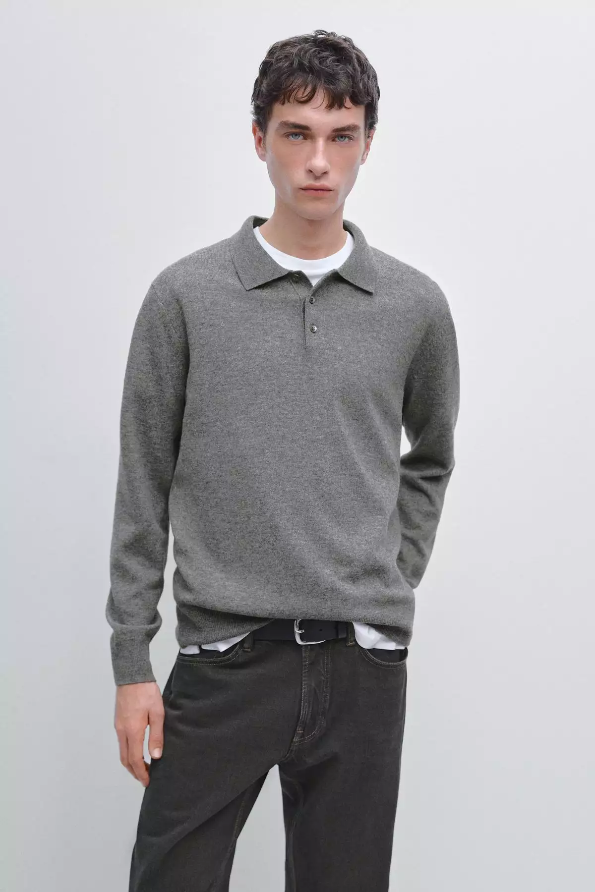 پالتو یقهدار با ترکیب پشم یکنواخت برند Massimo Dutti - 1019067984