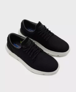 کفش روزمره مردانه با بافت کنواس شماره 204907 مشکی برند Skechers - 930524885
