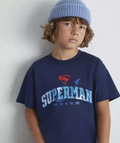 تیشرت آبی تیره با طرح سوپرمن - طراحی آزاد و راحت 6610380-70720 برند Mavi - 958018667
