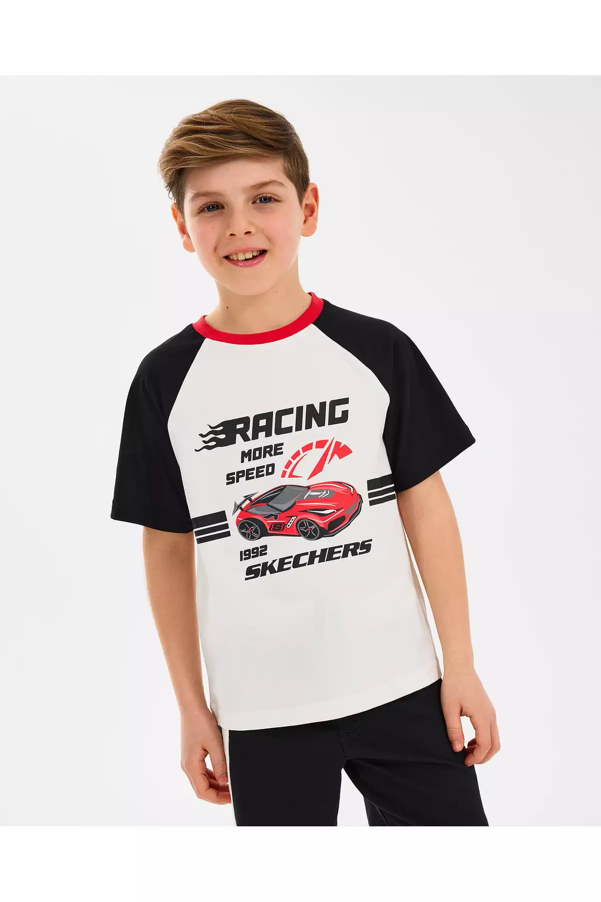 تی شرت گرافیکی بزرگ برای پسران - تی شرت سفید روشن مدل Sk2510038-102 برند Skechers - 922019505