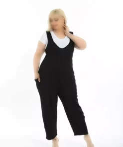 سرهمی زنانه بزرگ سایز یقه دار مشکی برند ModaSehle - 227510903