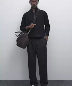 ژاکت با زیپ ترایکویی برند Massimo Dutti - 955297355