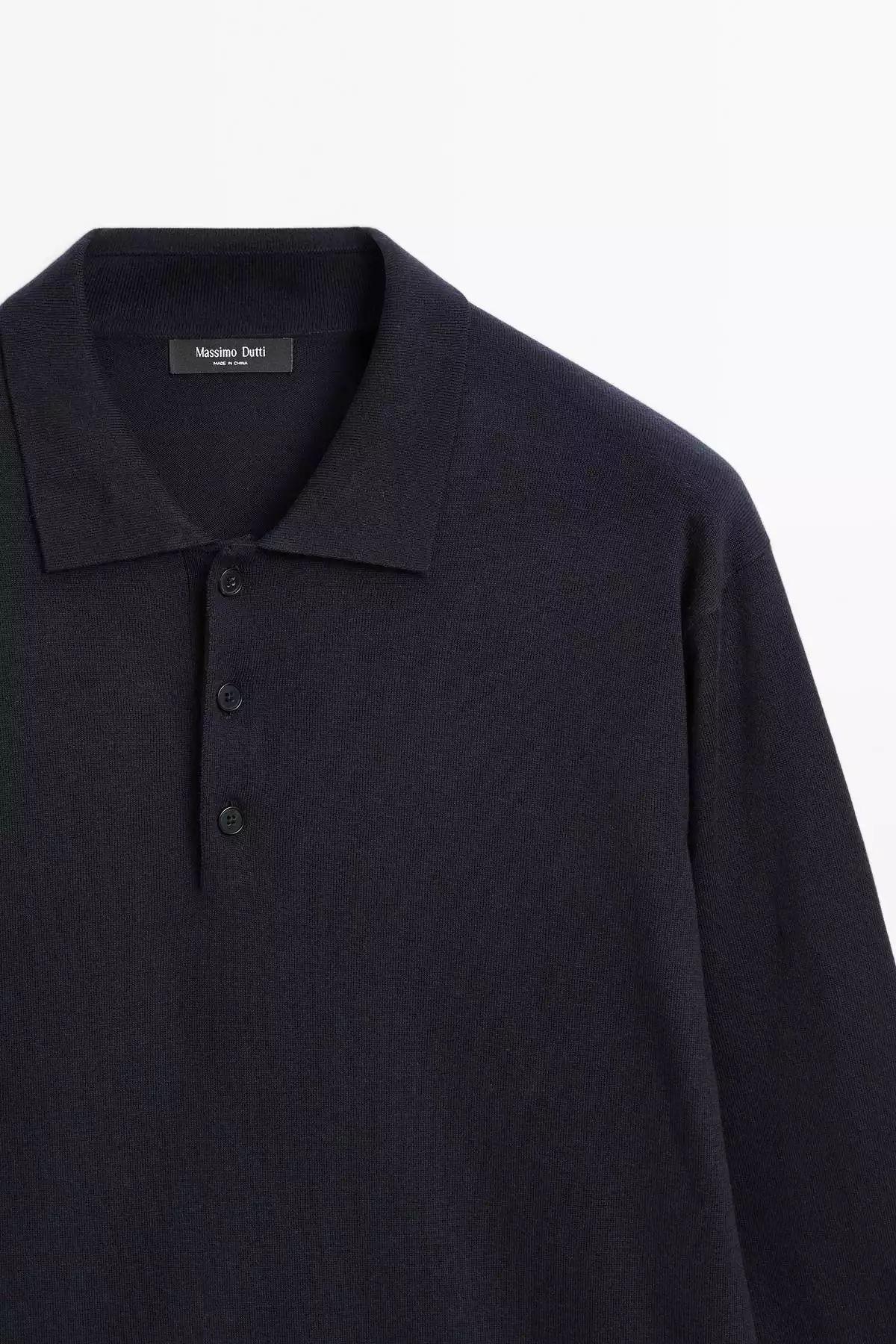 پلیور یقه دار با ترکیب پنبه برند Massimo Dutti - 969523322