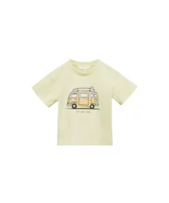 تیشرت پسرانه زرد پاستلی 77030362 برند MANGO - 863646136