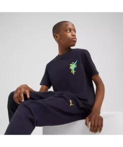 تیشرت بچگانه گرافیکی راه به اتحاد رنگ سورمهای برند Puma - 926701799