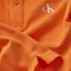 پ polo تی شرت مردانه نارنجی با طرح مونوگرام برند Calvin Klein - 984958595