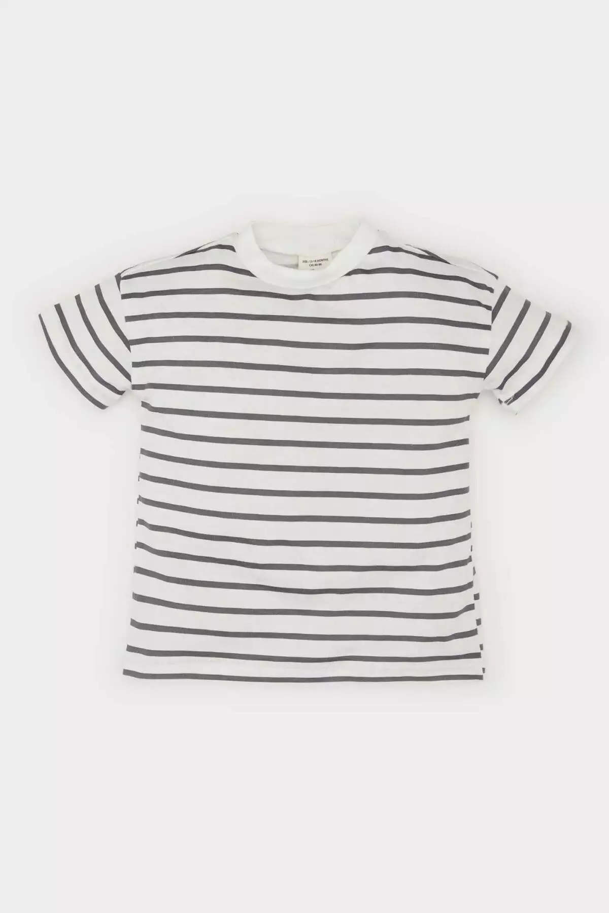 تیشرت کوتاه آستین با یقه گرد خطدار برای نوزاد پسر E6740A525SM برند Defacto - 921597269