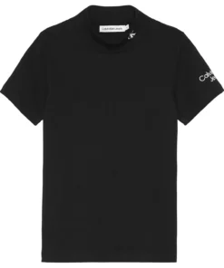 تاپ ريب یقه بلند مشکی زنانه برند Calvin Klein - 976010323