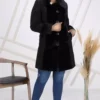 کاپشن زنانه مشکی سایز بزرگ ۱۰۸۱ برند KARAMEŞE - 220218434