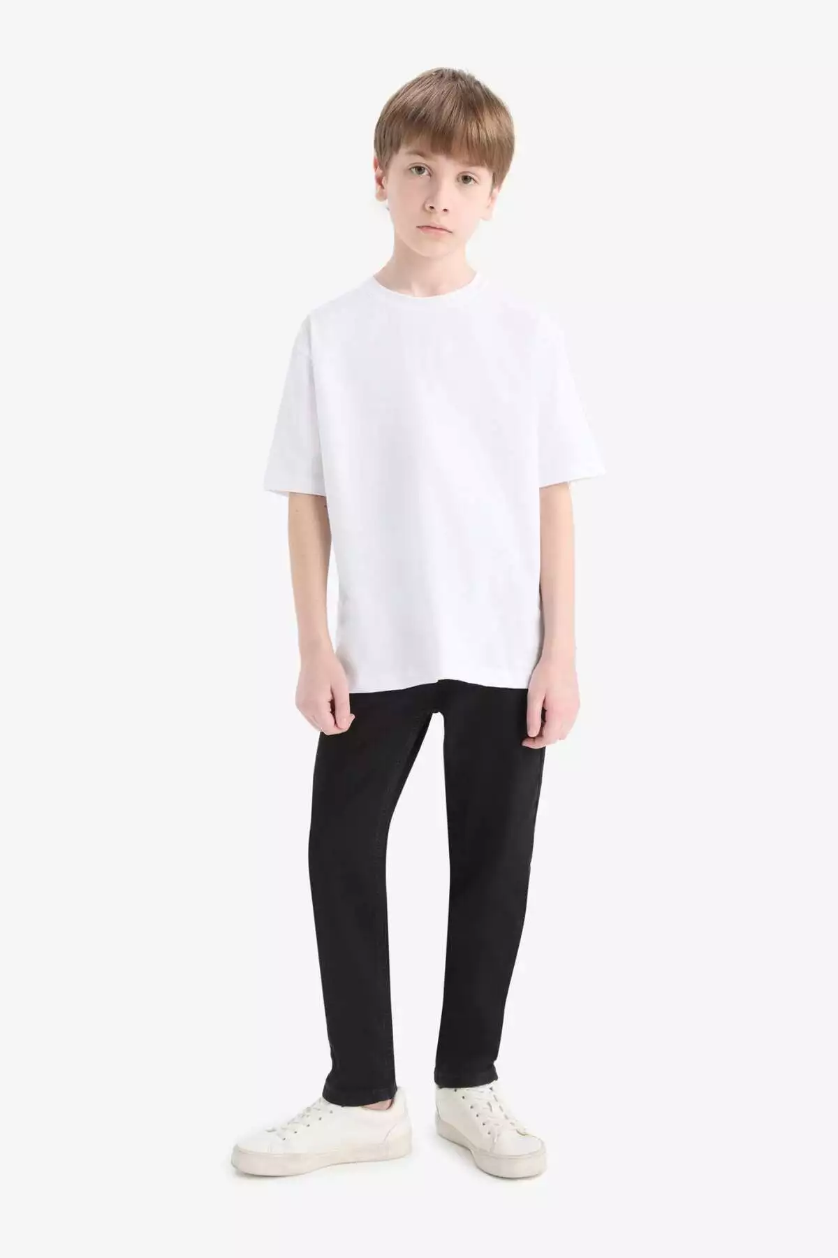 تیشرت ساده یقه دوچرخهای کوتاهمتر برای پسران K1687A625AU برند Defacto - 954942841