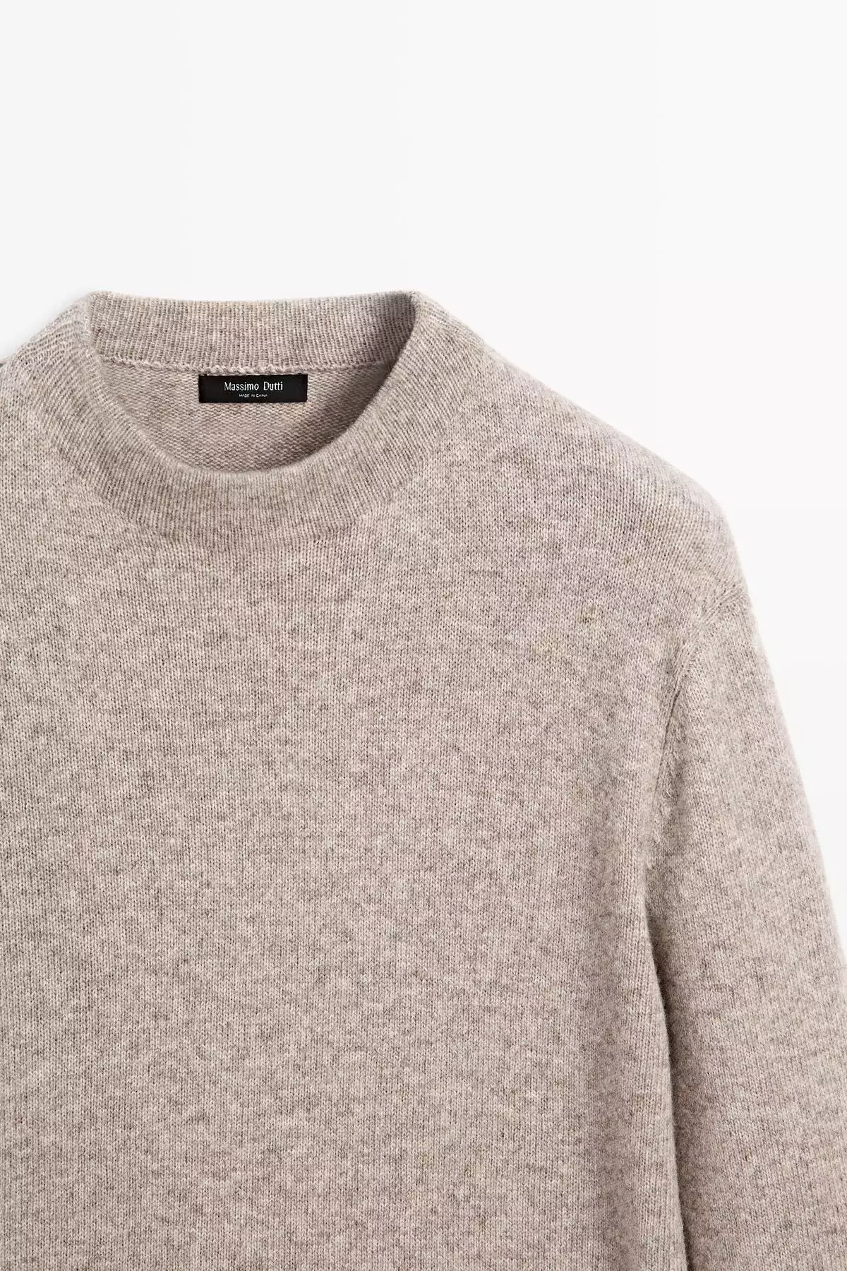 کلاهبرش بافتنی یقه گرد از ترکیب پشم یونو برند Massimo Dutti - 1024807423