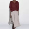 دامن میدی خطدار A شکل برند Massimo Dutti - 979555115