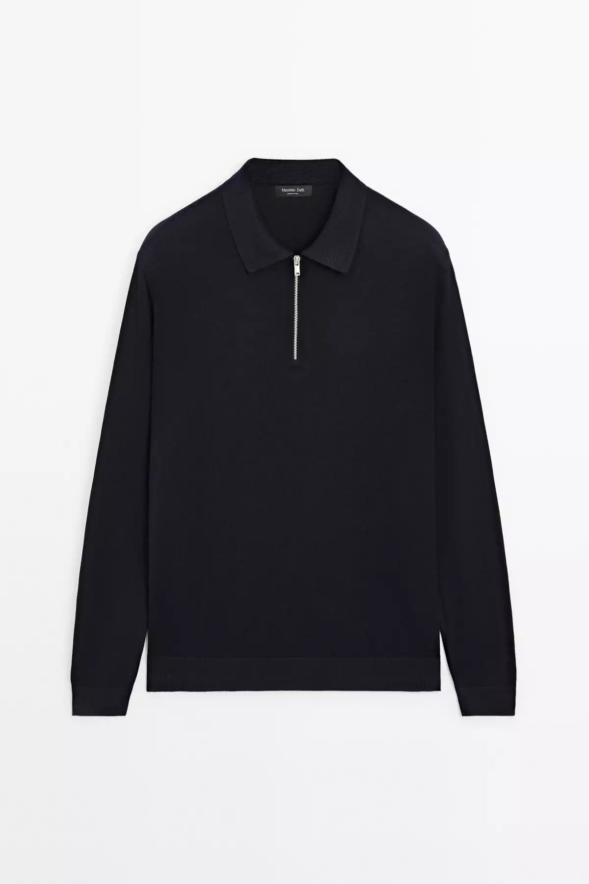 پلیور یقه پولو با زیپ برند Massimo Dutti - 962171015