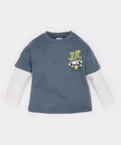 تیشرت بلند آستین با یقه گرد و طرح اسکیت برای نوزاد پسر E5959A525SP برند Defacto - 899495636