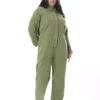 سرهمی زنانه سایز بزرگ رنگ خاکی با جزئیات دکمه و جیب مخفی 65N38726 برند Şans - 897222621