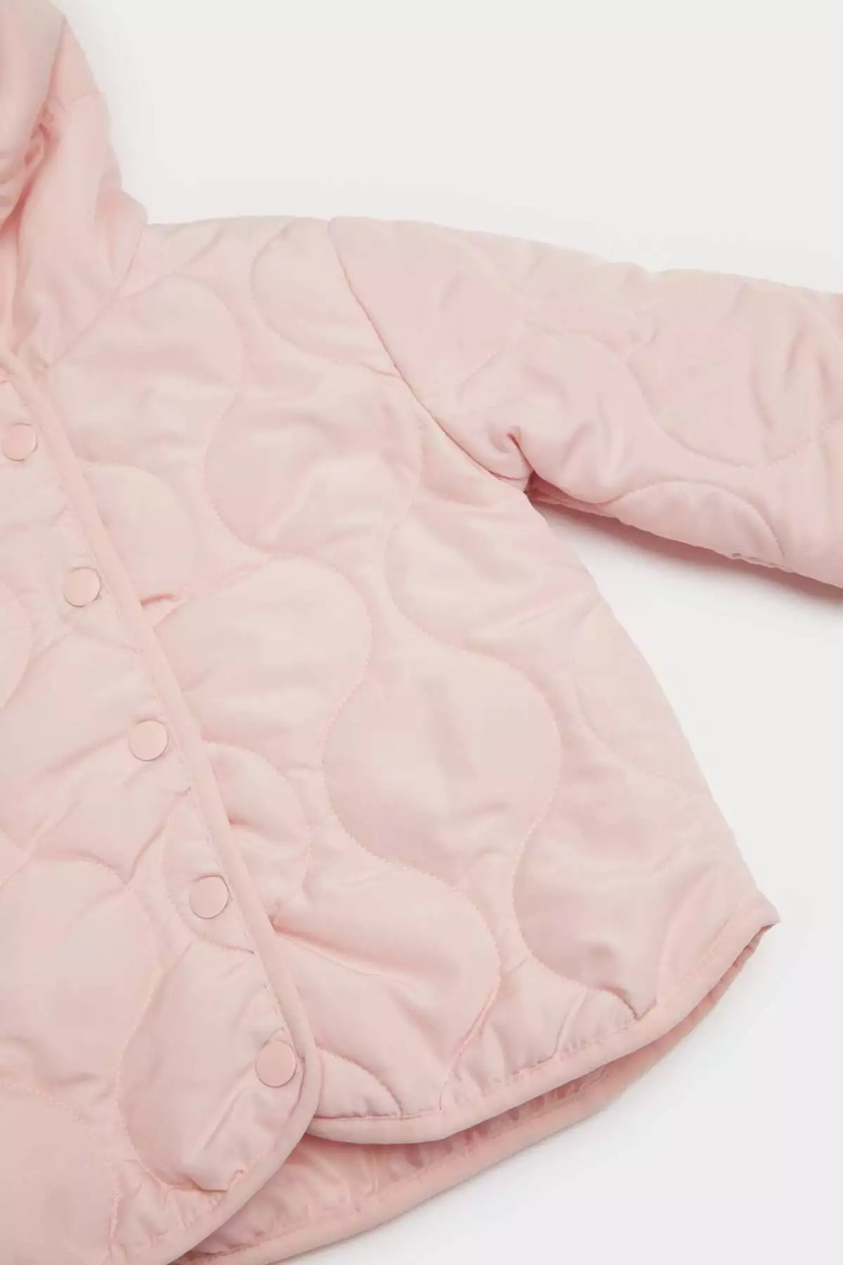 کاپشن ششماهی دخترانه ضد باد و ضد آب با دوخت کاپیتونه و کلاه بند دار برند Defacto - 966582484